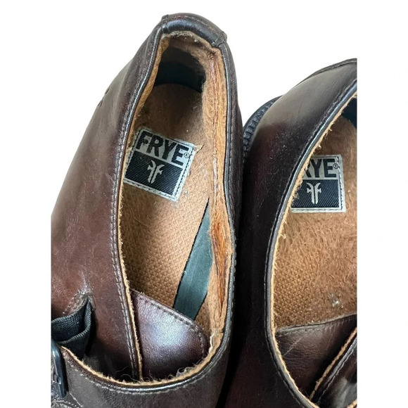 FRYE Frasier Monk Strap Brown Leather Oxford Loafers Men’s 11 main image 7